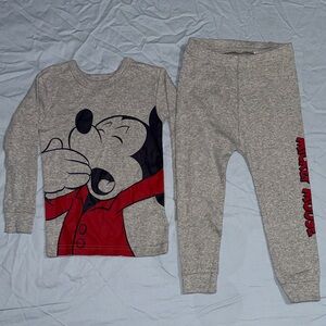 GAP Gray and Red Kids Pajama Set